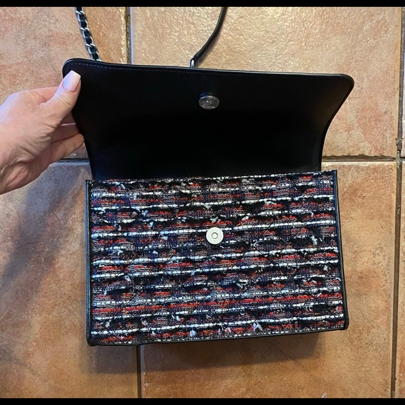 TORY BURCH FLEMING TWEED CONVERTIBLE SHOULDER BAG - Picture 8 of 13